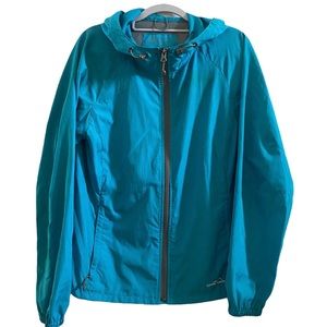 Eddie Bauer windbreaker turquoise size M